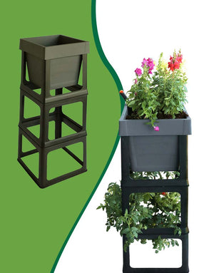 Raised Garden Beds be gone.  PopUp Garden allows urban gardeners to maximize their yield when space is limited. With PopUp Garden Essential package you grow up and down to double your harvest compared to other planter. 